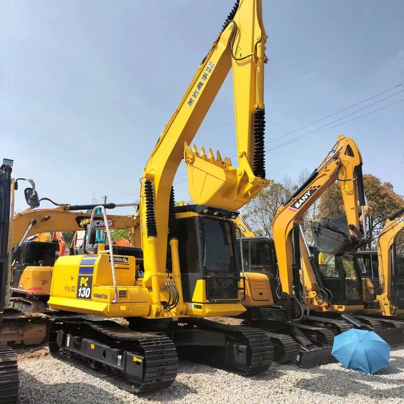 Used Komatsu Excavator PC130 Secondhand 13ton Small Type Crawler Digger