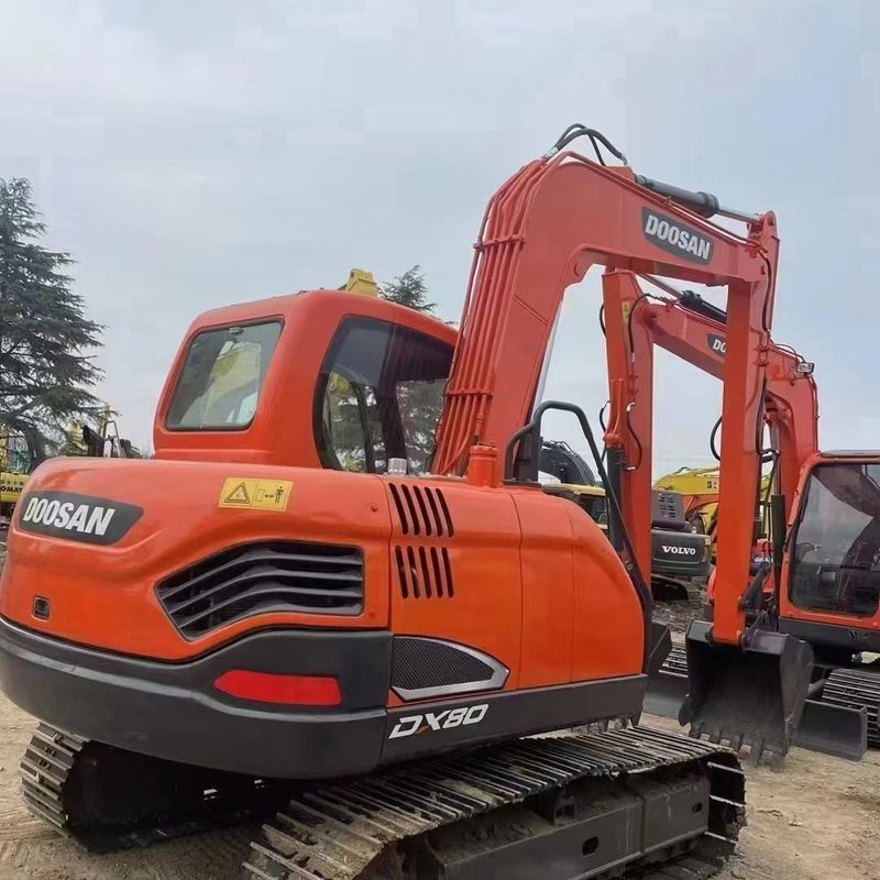 Used Doosan Digger  DX80  Secondhand 8ton Small Type Mini Crawler Excavator