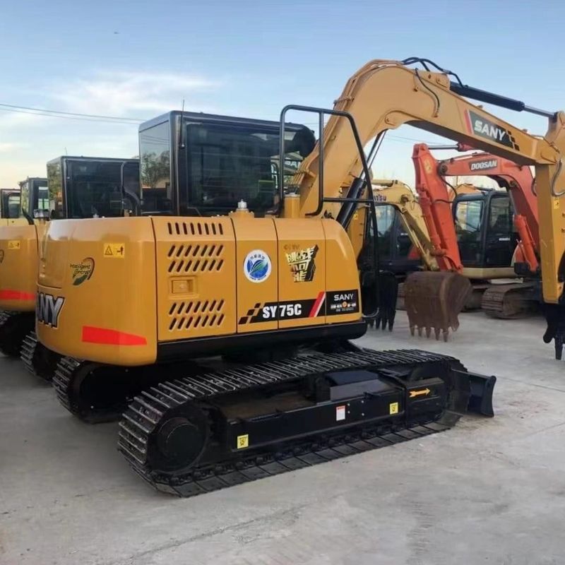 Used SANY Digger  SY75  Secondhand 7.5ton Small Type Mini Crawler Excavator