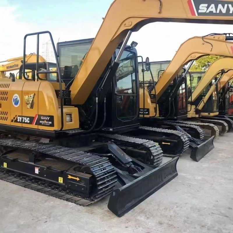 Used SANY Digger  SY75  Secondhand 7.5ton Small Type Mini Crawler Excavator