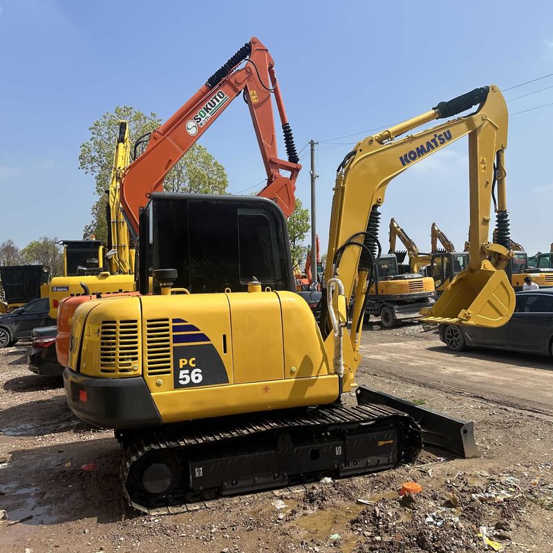 Used Komatsu Excavator PC56-7  Secondhand 5.3ton Small Type Mini Crawler Digger