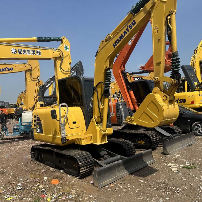 Used Komatsu Excavator PC56-7  Secondhand 5.3ton Small Type Mini Crawler Digger