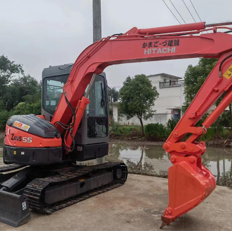 5 Ton Mini diesel Used Excavator Hitachi ZX55 Pre Owned  Crawler 38.23HP manual