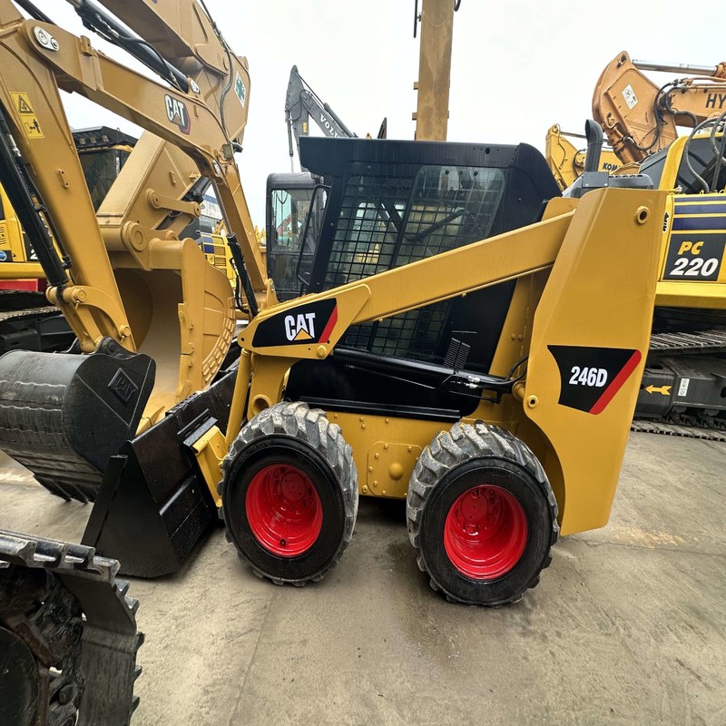 CAT 246D Used Skid Steer Loader Equipment 4.5 Ton Original 53..6KW