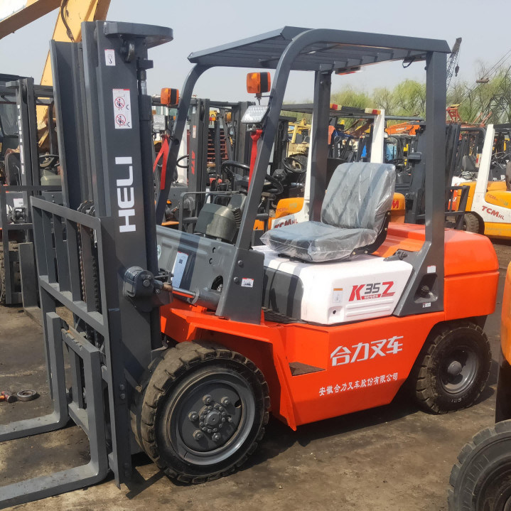 Diesel Heli K35 Used Forklift 3.5 Ton Ergonomic Design Maximum lifting height 3m
