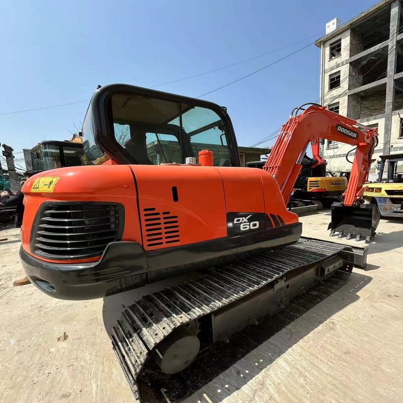 Second-hand Doosan DX60 6-ton mini track excavator for small-scale works