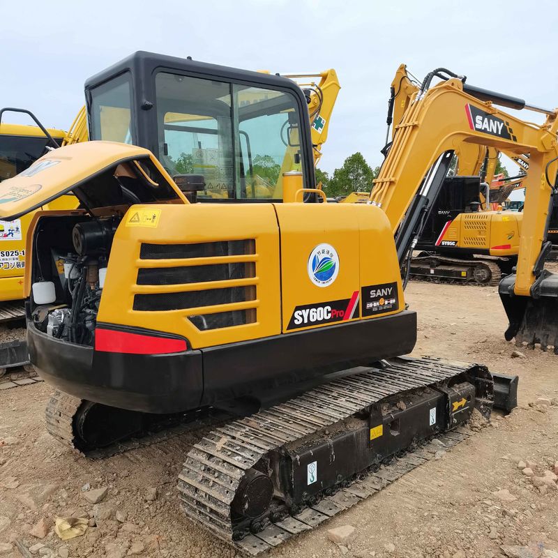 Used SANY Digger  SY60  Secondhand 6ton Small Type Mini Crawler Excavator