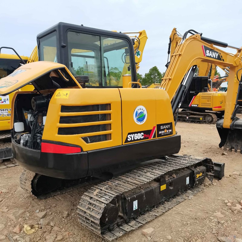 Used SANY Digger  SY60  Secondhand 6ton Small Type Mini Crawler Excavator 36kw