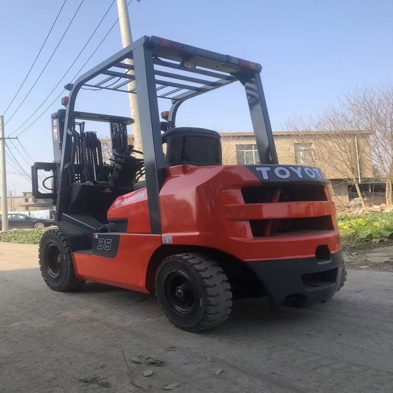 Diesel Tuel Toyota Used Forklift 3.5 Ton 3.5 Mast With Side Shift