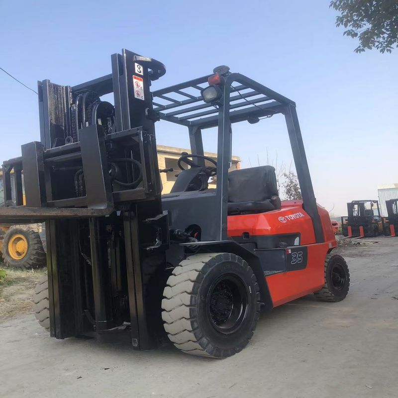 Diesel Tuel Toyota Used Forklift 3.5 Ton 3.5 Mast With Side Shift
