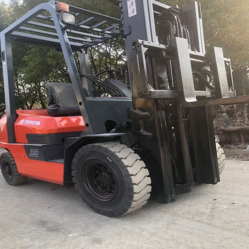 Diesel Tuel Toyota Used Forklift 3.5 Ton 3.5 Mast With Side Shift
