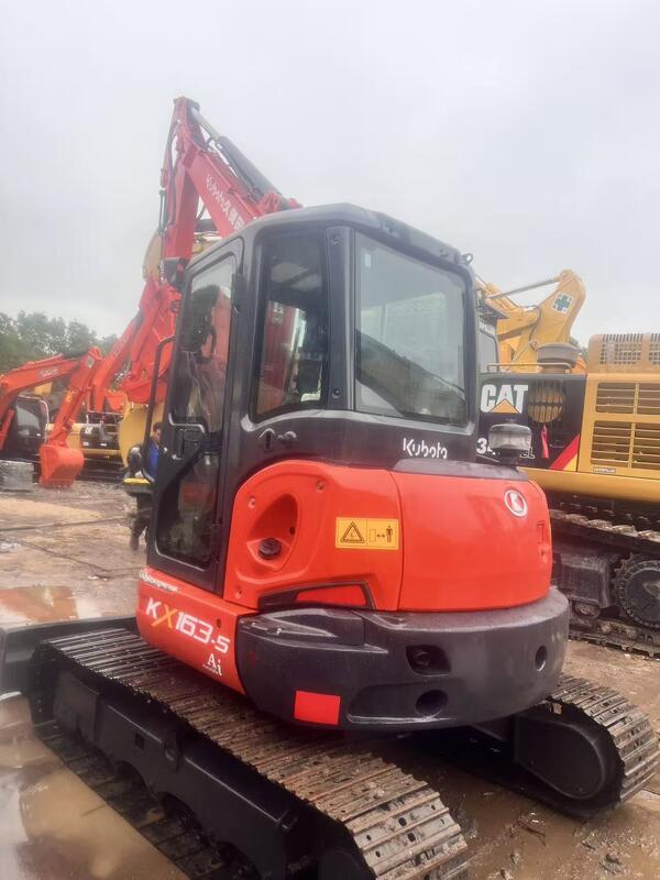 Used Kubota Digger  KX163  5.5ton Small Type Mini Crawler Excavator 35.5kw with 0.19m3 bucket